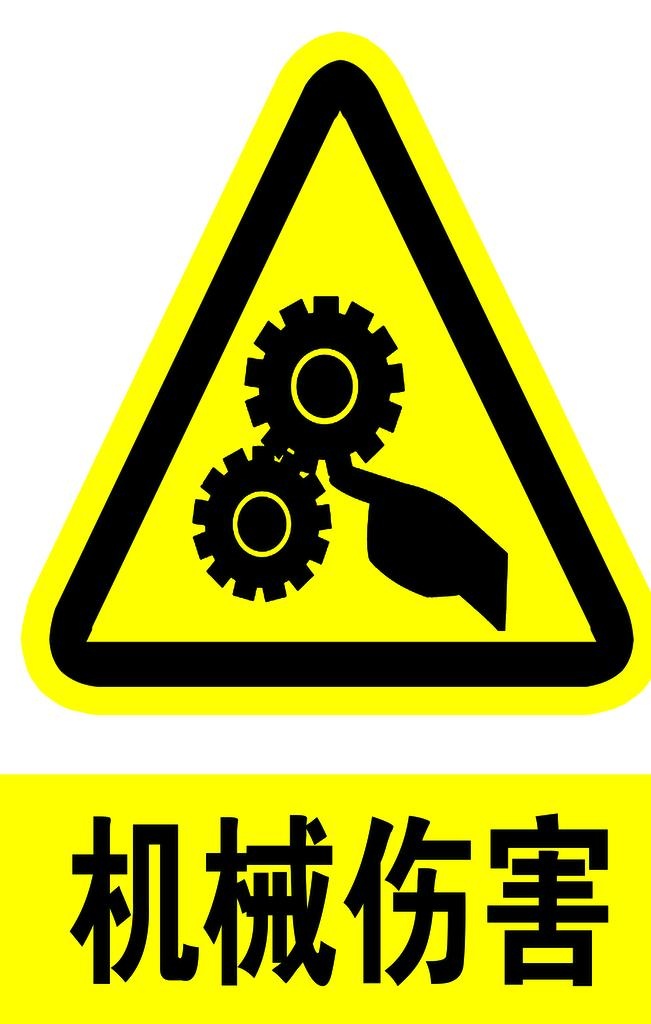 机械伤害标识图片