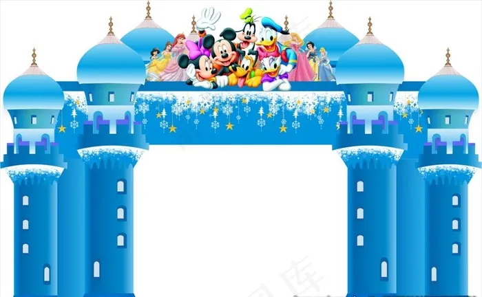 迪士尼城堡图片cdr矢量模版下载