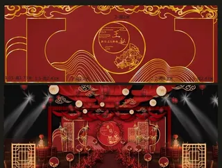 中式红色婚礼图片