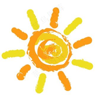 手绘太阳图片