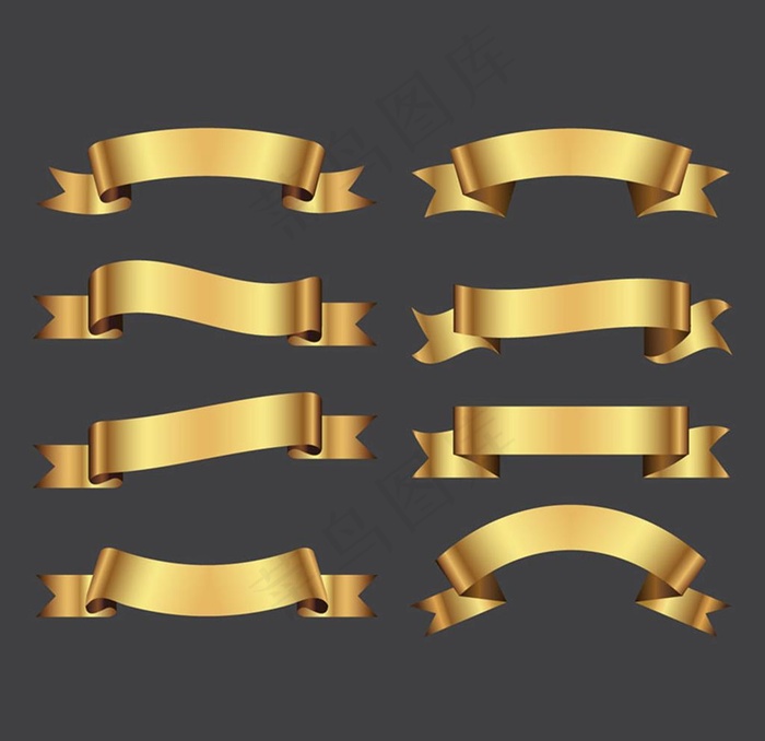 质感丝带标签图片