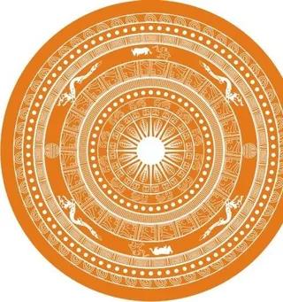 铜鼓鼓面矢量图图片