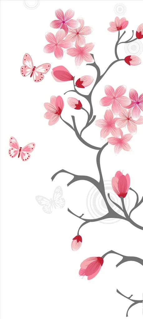 桃花矢量素材图片ai矢量模版下载