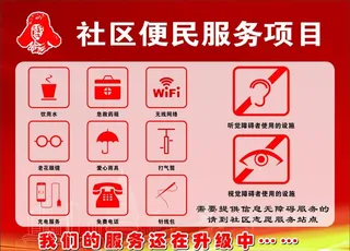雷锋社区便民服务项目图片