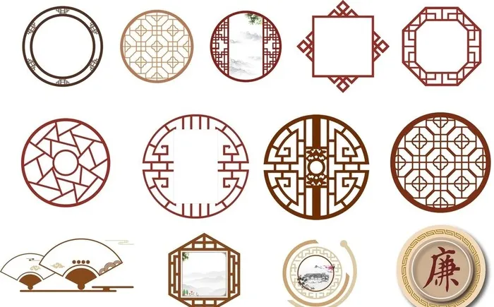 窗花图片cdr矢量模版下载