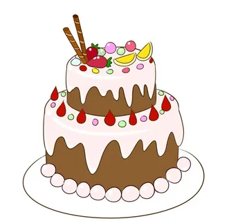 手绘卡通蛋糕图片