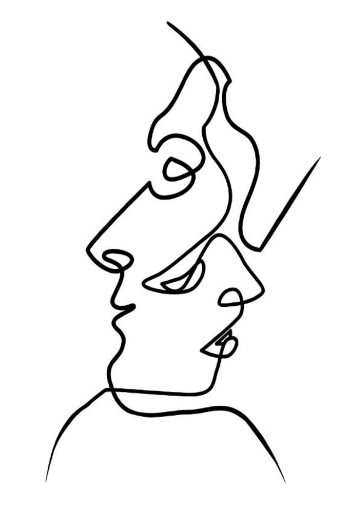 抽象线条装饰画图片