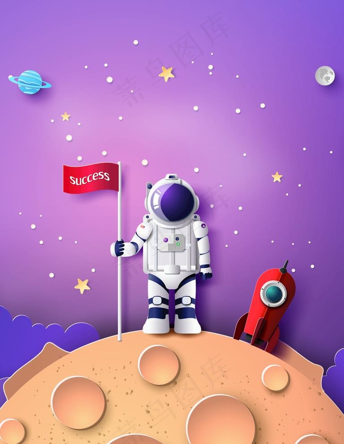 儿童房太空宇宙宇航员图片