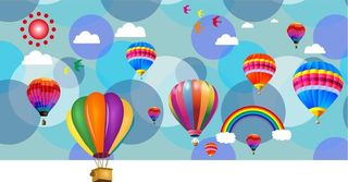 炫彩热气球图片