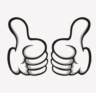 手绘向量竖起大拇指图片