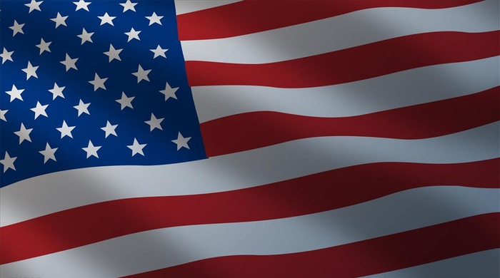 矢量彩色飘扬美国国旗图片