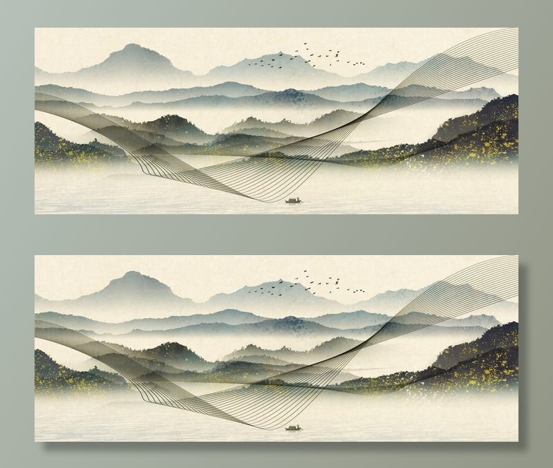 山水画图片(2923x1218)psd模版下载