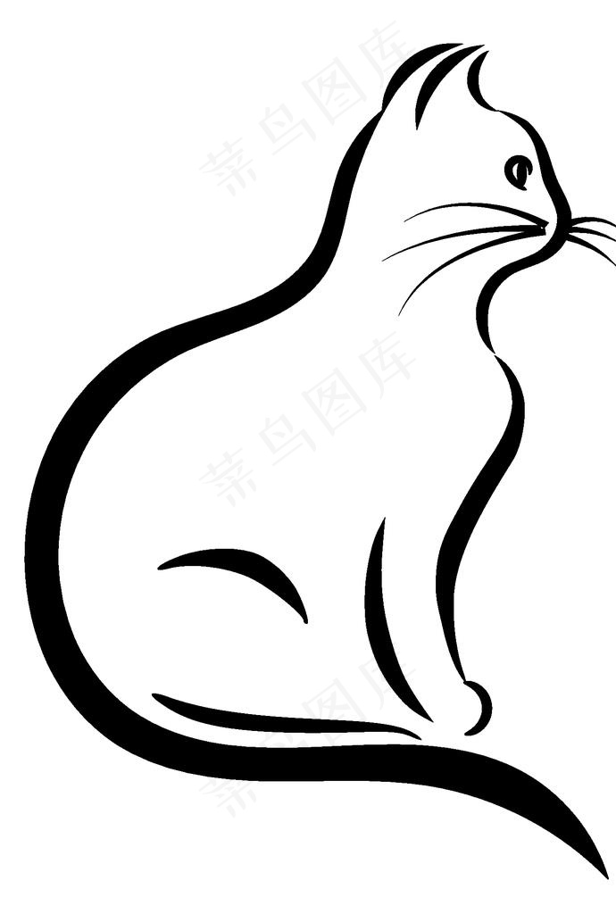 猫图片ai矢量模版下载