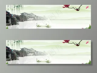 江南风景水墨画图片