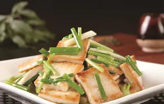 葱炒老豆腐图片