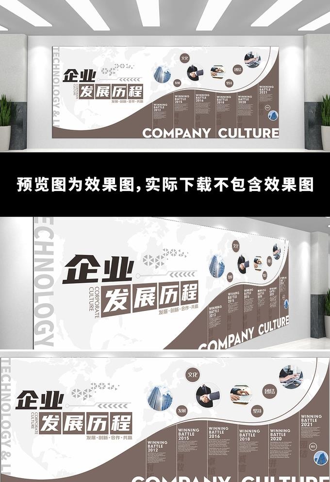 企业发展历程文化墙图片