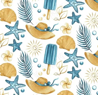 夏日渡假元素图片