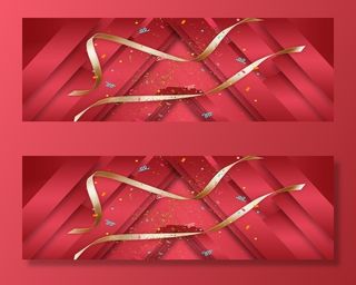 金色丝带背景图片