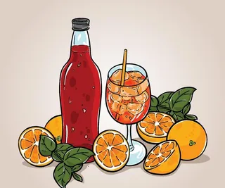 手绘饮料插画图片