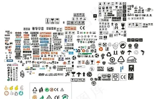 各种纸箱标识标志 警示标图片