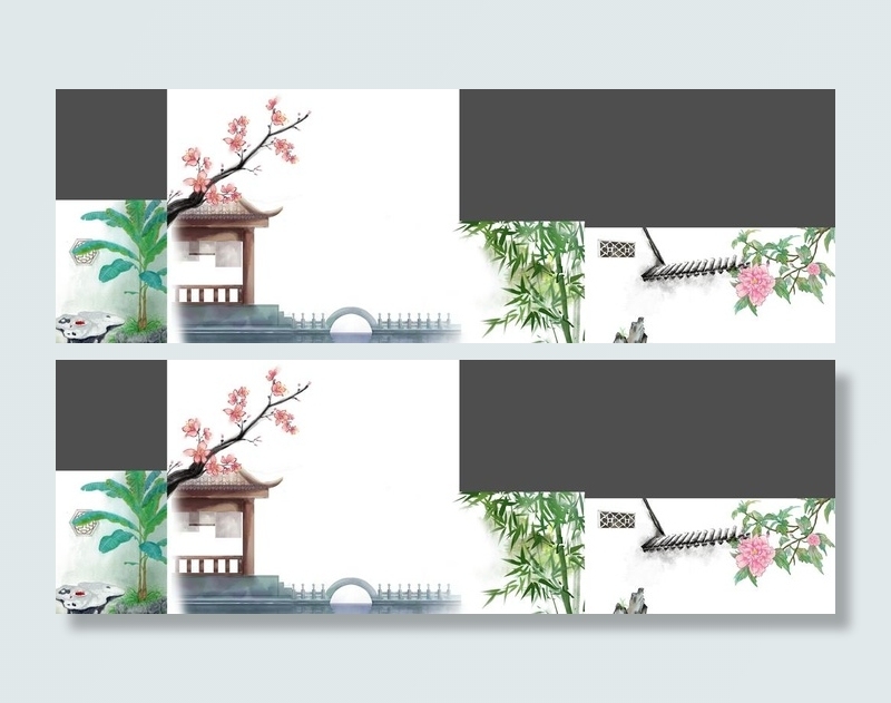 江南风景 墙绘图片