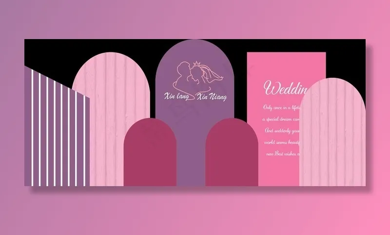 婚礼 订婚背景图片(14740x6803)psd模版下载