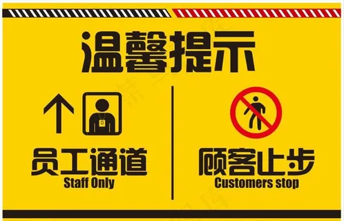 员工通道牌图片