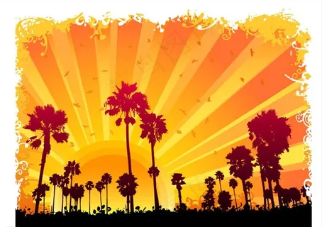 傍晚的非洲丛林图片