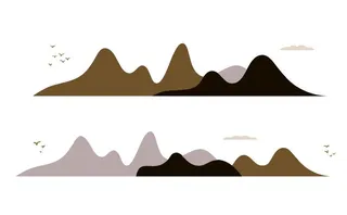 山脉和祥云图片