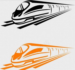 免抠 高铁动车铁路简笔画元素图片