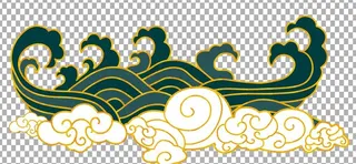 国潮浪花           图片