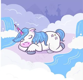卡通独角兽图片