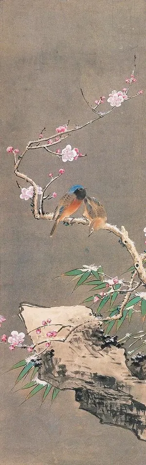 梅竹幽禽图片