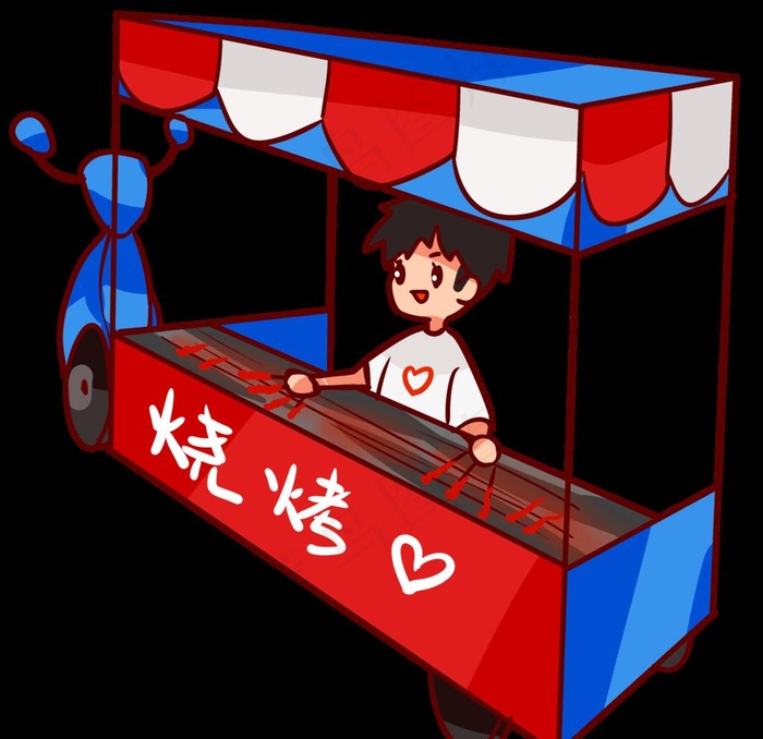 烧烤车图片