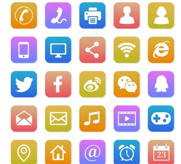 手机彩色图标图片