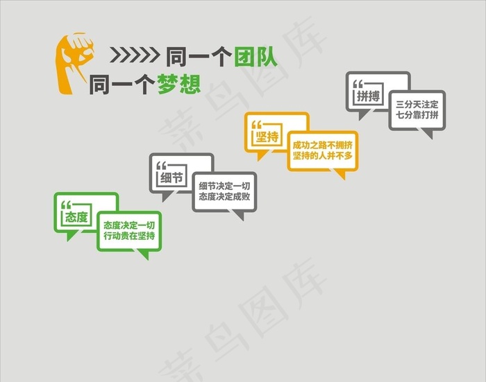团队励志标语图片cdr矢量模版下载