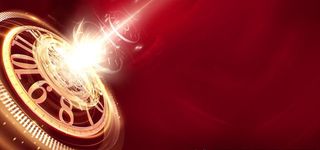 红色时间展板图片