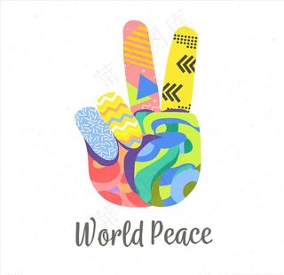 和平手势图片