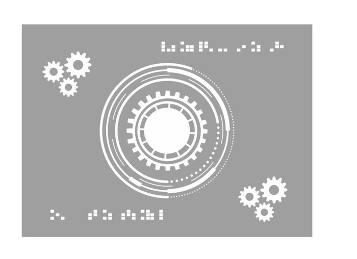 科技齿轮点状图片cdr矢量模版下载