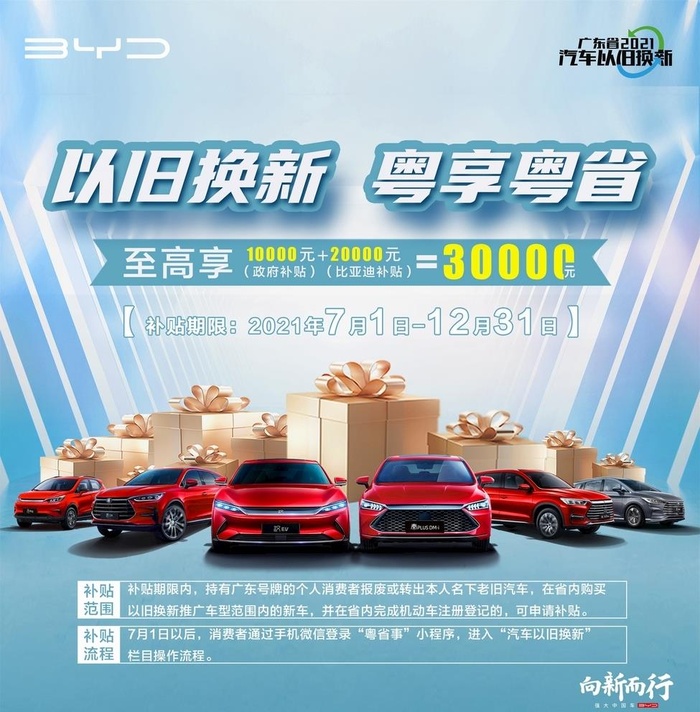 比亚迪 以旧换新 粤享粤省图片(2362x2480)psd模版下载