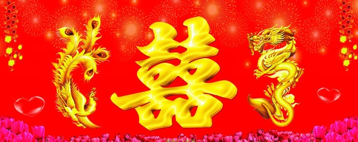 结婚背景图片(9921x4252)psd模版下载