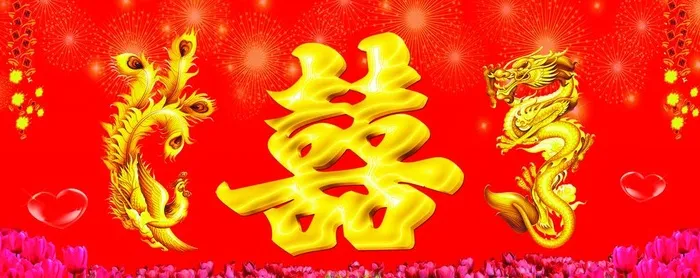 结婚背景图片(9921x4252)psd模版下载