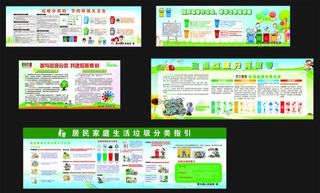 垃圾分类宣传栏宣传标语背景模板图片