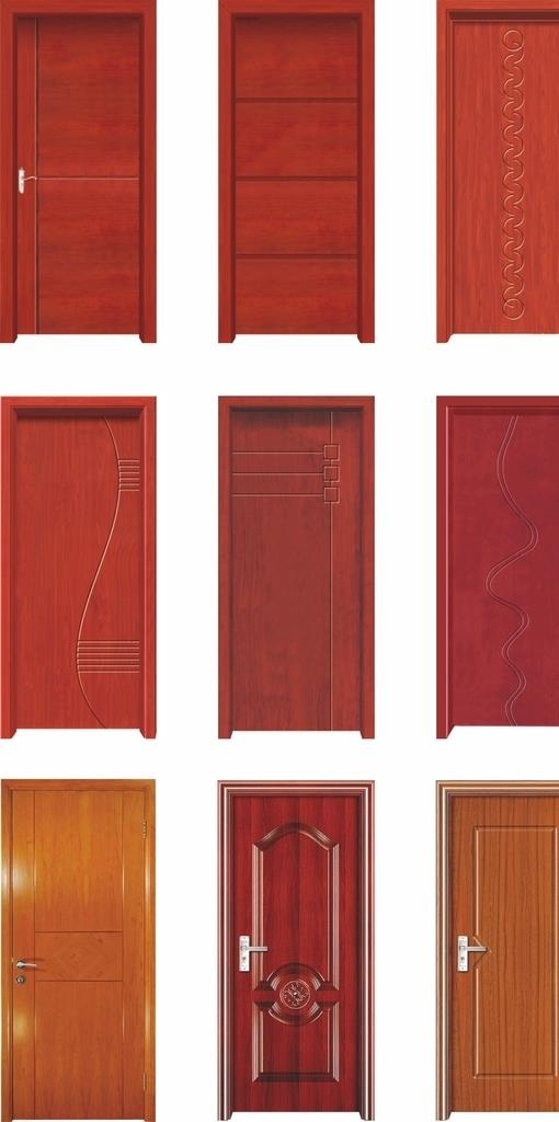 红木门防盗门实木门免扣元素素材图片