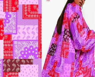 腰果花方巾图片