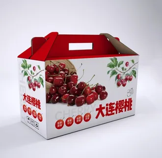 水果新鲜樱桃包装箱包装礼盒设计图片