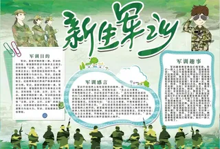 军训小报图片