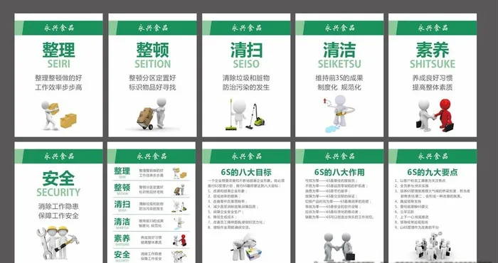 6S管理图片cdr矢量模版下载