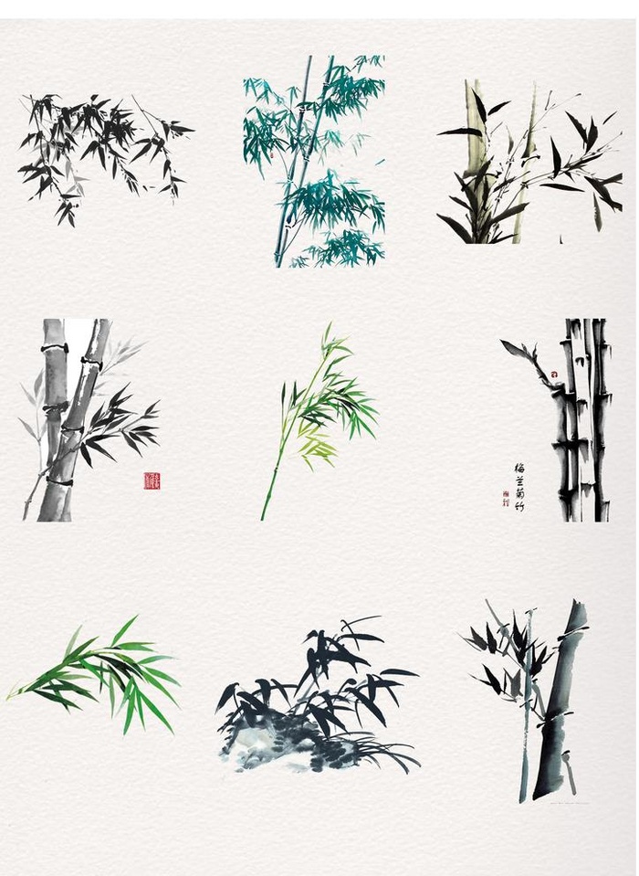 竹子图片(2480x3508)psd模版下载
