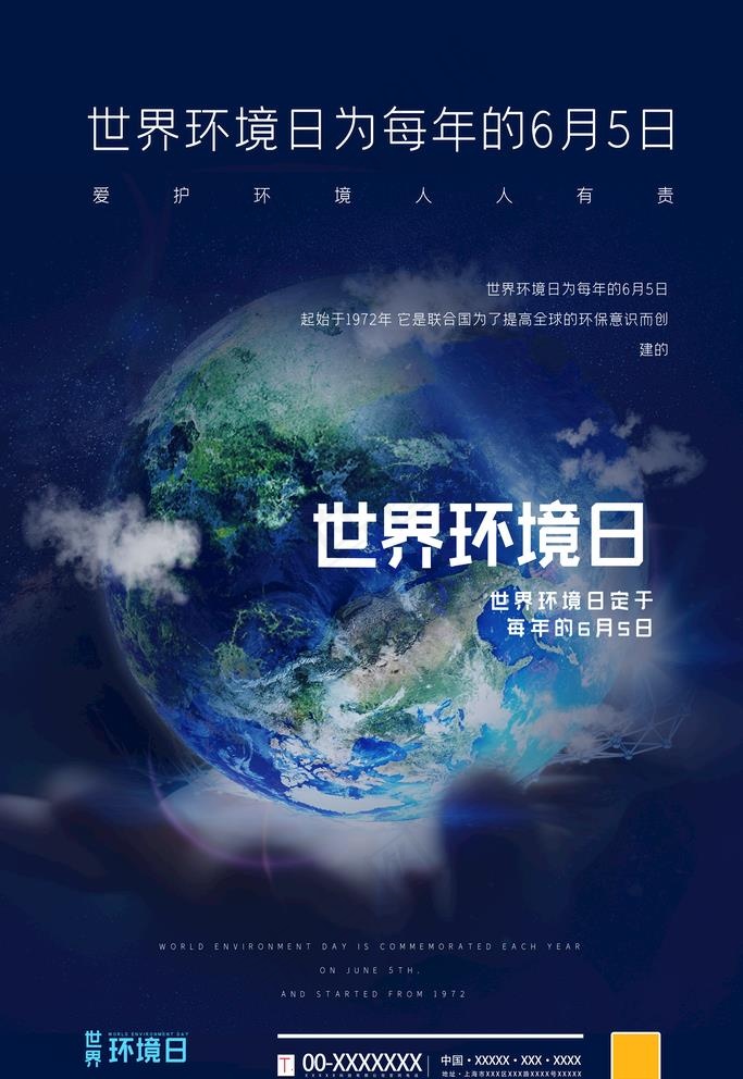 世界环境日图片psd模版下载
